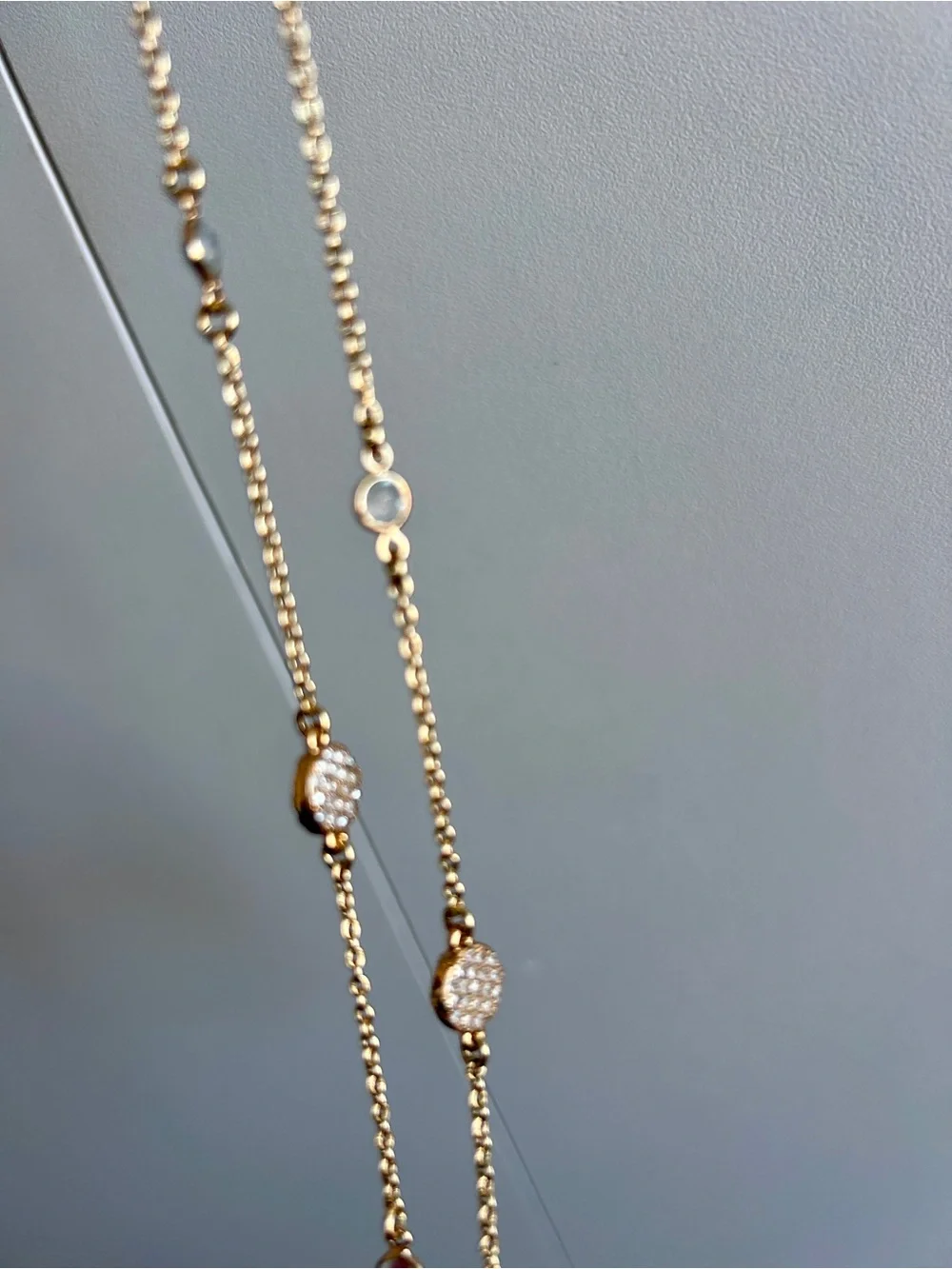 Kate Spade Cluster Gold Crystal Station and Pave 16” Necklace - Picture 2 of 10